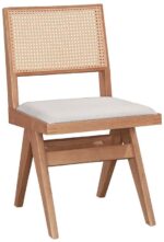 Τραπεζαρία Winslow pakoworld σετ 7τεμ ξύλο rubberwood σε ανοιχτό καρυδί απόχρωση 160x85x75εκ - Image 4
