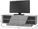Έπιπλο τηλεόρασης Stevie pakoworld sonoma 160x40x50εκ - Image 5