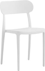 Καρέκλα Amvroan στοιβαζόμενη pakoworld με UV protection λευκό pp 51x49x79.5εκ