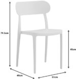 Καρέκλα Amvroan στοιβαζόμενη pakoworld με UV protection λευκό pp 51x49x79.5εκ - Image 5