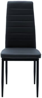 Καρέκλα Parker pakoworld PU ανθρακί-μαύρο πόδι 42x48x98εκ - Image 5