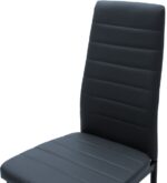Καρέκλα Parker pakoworld PU ανθρακί-μαύρο πόδι 42x48x98εκ - Image 6