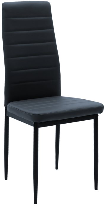 270-000002 Καρέκλα Parker pakoworld PU ανθρακί-μαύρο πόδι 42x48x98εκ - Image 1