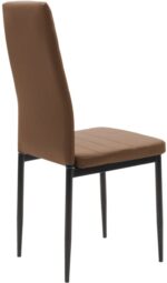 Καρέκλα Parker pakoworld PU καφέ-μαύρο πόδι 42x48x98εκ - Image 2