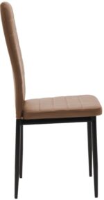 Καρέκλα Parker pakoworld PU καφέ-μαύρο πόδι 42x48x98εκ - Image 3
