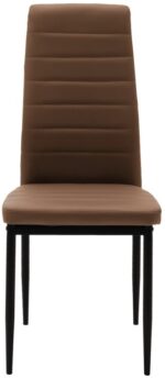 Καρέκλα Parker pakoworld PU καφέ-μαύρο πόδι 42x48x98εκ - Image 4