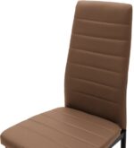 Καρέκλα Parker pakoworld PU καφέ-μαύρο πόδι 42x48x98εκ - Image 5