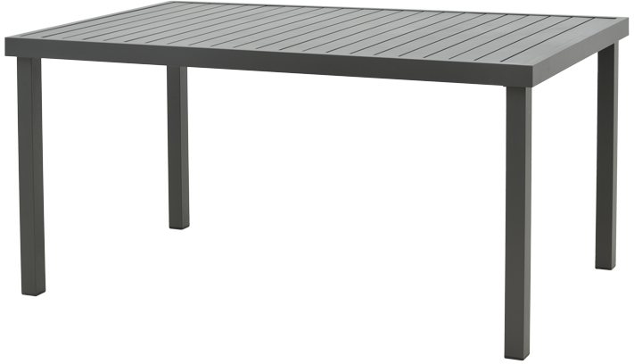 288-000007 Τραπέζι Kliton pakoworld αλουμινίου ανθρακί 150x80x74εκ - Image 1