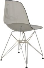 Καρέκλα Adelle pakoworld PP διάφανο γκρι-inox πόδι 46x55x81εκ - Image 2