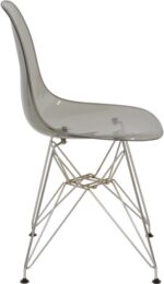 Καρέκλα Adelle pakoworld PP διάφανο γκρι-inox πόδι 46x55x81εκ - Image 3