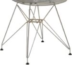 Καρέκλα Adelle pakoworld PP διάφανο γκρι-inox πόδι 46x55x81εκ - Image 6