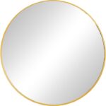 Καθρέπτης Emmett pakoworld χρυσό αλουμίνιο Φ80x2.5εκ