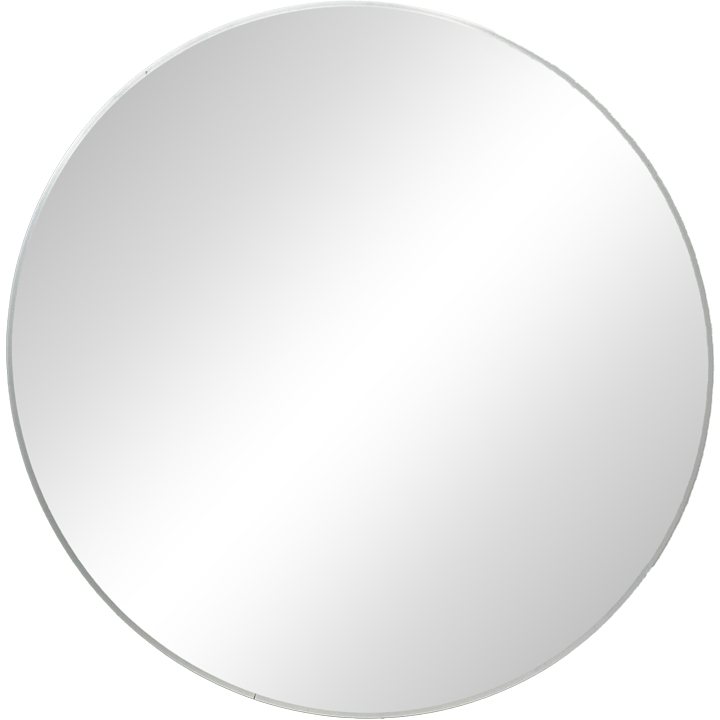 298-000018 Καθρέπτης Emmett pakoworld ασημί αλουμίνιο Φ80x2.5εκ - Image 1