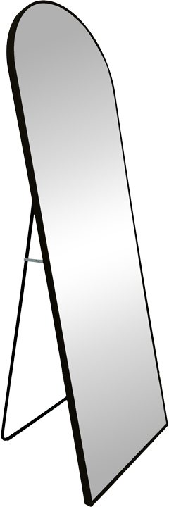 298-000026 Καθρέπτης Lorens pakoworld μαύρο αλουμίνιο 46x40x150εκ - Image 1