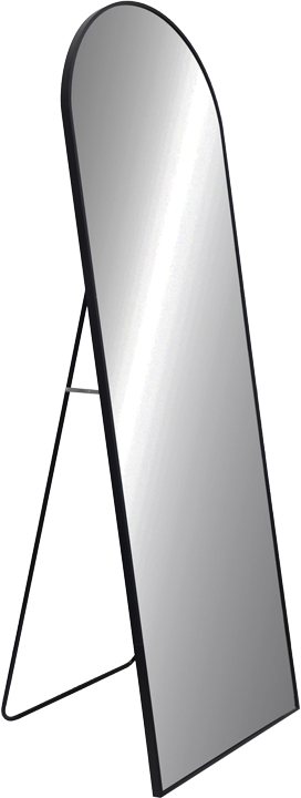 298-000035 Καθρέπτης Lorens I pakoworld μαύρο αλουμίνιο 60x40x160εκ - Image 1