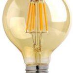Λαμπτήρας LED G80 Bulb pakoworld 4W E27 2700K 200-220V amber