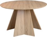 Τραπέζι Bibble pakoworld MDF σε φυσική απόχρωση Φ120x76εκ - Image 2