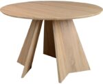 Τραπέζι Bibble pakoworld MDF σε φυσική απόχρωση Φ120x76εκ