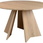 Τραπέζι Bibble pakoworld MDF σε φυσική απόχρωση Φ120x76εκ
