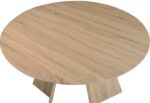 Τραπέζι Bibble pakoworld MDF σε φυσική απόχρωση Φ120x76εκ - Image 3