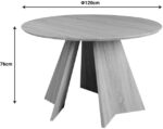 Τραπέζι Bibble pakoworld MDF σε φυσική απόχρωση Φ120x76εκ - Image 5