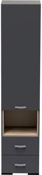 Βιτρίνα-στήλη Toscana pakoworld σε ανθρακί απόχρωση 50x42x222.5εκ - Image 3