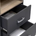 Βιτρίνα-στήλη Toscana pakoworld σε ανθρακί απόχρωση 50x42x222.5εκ - Image 6