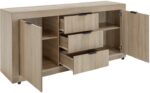 Μπουφές Doha pakoworld σε sonoma απόχρωση 180x45x80.5εκ - Image 3