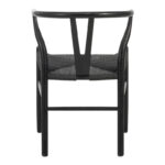 Καρέκλα Wishbone pakoworld rubberwood-σχοινί σε μαύρη απόχρωση 53.5x57x74εκ - Image 6