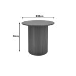 Βοηθητικό τραπέζι Dovel pakoworld mdf σε sonoma -μαύρο μέταλλο Φ50x50εκ - Image 5