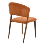 Καρέκλα Dolez pakoworld terracotta ύφασμα-πόδι καρυδί μέταλλο 49x58.5x82εκ - Image 2
