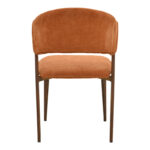 Καρέκλα Dolez pakoworld terracotta ύφασμα-πόδι καρυδί μέταλλο 49x58.5x82εκ - Image 5