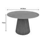Τραπέζι Franzel pakoworld mdf καρυδί Φ120x75εκ - Image 6