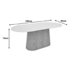Τραπέζι Karlino pakoworld sintered stone σε όψη τραβερτίνας-mdf σε φυσική απόχρωση 180x90x76εκ - Image 6
