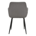 Πολυθρόνα Telia pakoworld ανθρακί ύφασμα-μαύρο μέταλλο 60x54x85εκ - Image 5