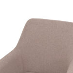 Πολυθρόνα Telia pakoworld μπεζ ύφασμα-μαύρο μέταλλο 60x54x85εκ - Image 6