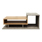 Τραπέζι σαλονιού Nuvele pakoworld σε γκρι antique-sonoma απόχρωση 90x50x35εκ - Image 3