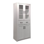 Βιτρίνα-ντουλάπα Nisso pakoworld σε λευκή απόχρωση 80x40x183.5εκ - Image 2