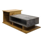 Τραπέζι σαλονιού Nuvele pakoworld γκρι-sonoma 90x50x35εκ - Image 5