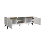 Έπιπλο τηλεόρασης Kemvio pakoworld  sonoma-λευκό 120x38x44εκ - Image 2