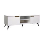 Έπιπλο τηλεόρασης Kemvio pakoworld  sonoma-λευκό 120x38x44εκ - Image 3