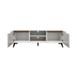 Έπιπλο τηλεόρασης Kemvio pakoworld  sonoma-λευκό 120x38x44εκ - Image 5