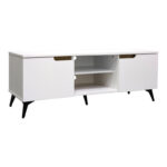 Έπιπλο τηλεόρασης Kemvio pakoworld  sonoma-λευκό 150x38x44εκ - Image 3