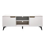 Έπιπλο τηλεόρασης Kemvio pakoworld  sonoma-λευκό 150x38x44εκ - Image 4