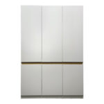 Ντουλάπα τρίφυλλη Merzia pakoworld λευκό με sonoma 120x46.5x183εκ - Image 5