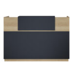 Γραφείο reception Lotus pakoworld σε χρώμα φυσικό - ανθρακί 200x70x110εκ - Image 2