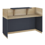 Γραφείο reception Lotus pakoworld σε χρώμα φυσικό - ανθρακί 200x70x110εκ - Image 3