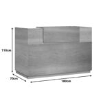 Γραφείο reception Lotus pakoworld σε χρώμα φυσικό 180x70x110εκ - Image 5