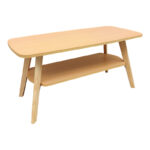 Τραπέζι σαλονιού Komela I mdf σε φυσική απόχρωση 100x48x45cm - Image 2