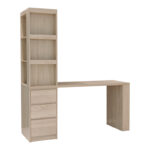 Γραφείο με βιβλιοθήκη Cliner pakoworld sonoma 140x50x180εκ - Image 2